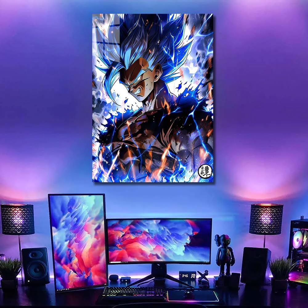 Vageta Fierce Battle - HD Shining Metal Poster