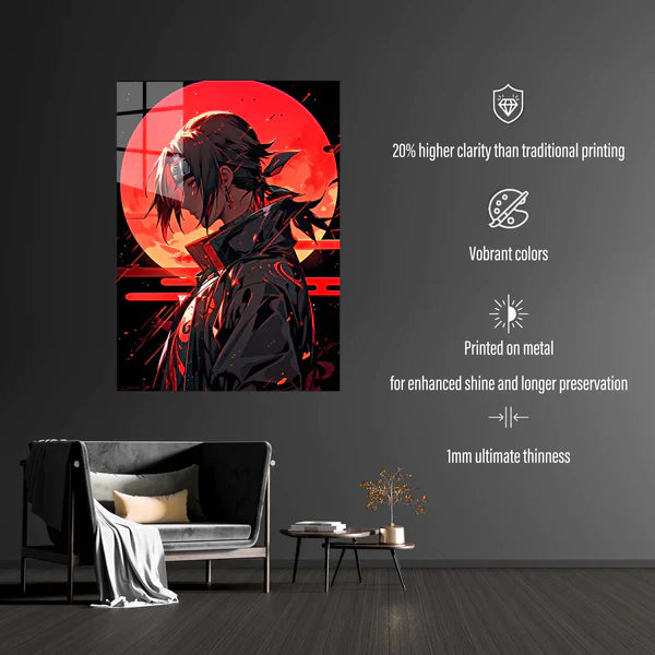 Itachi uchiha from Naruto Shippuden anime- HD Shining Metal Poster