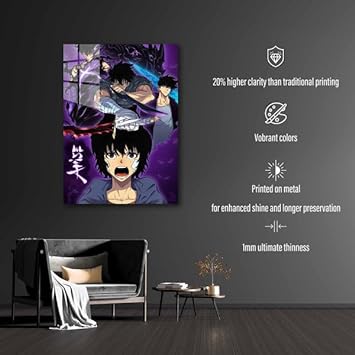Solo Leveling Story Art- HD Shining Metal Poster