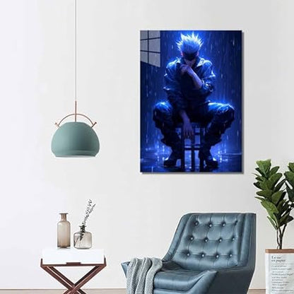 Gojo Dramatic Rain- HD Shining Metal Poster