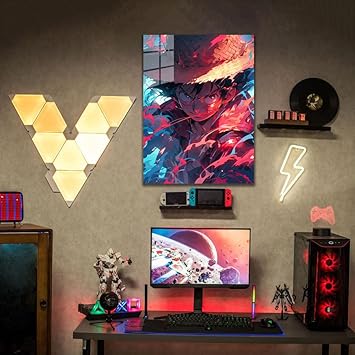 Red Hawk-Luffy- HD Shining Metal Poster