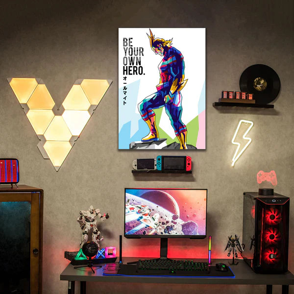 All Might Quote-Artwork HD Shining Metal Poster