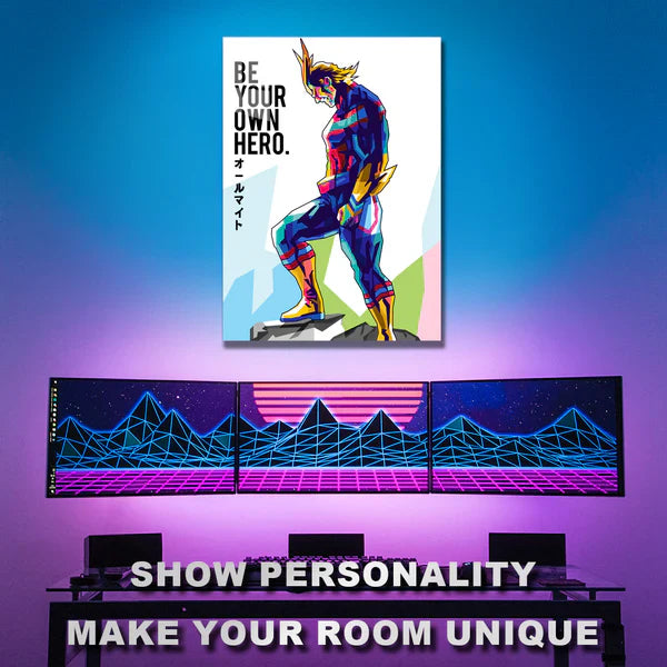 All Might Quote-Artwork HD Shining Metal Poster
