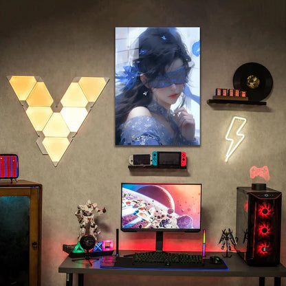 Blindfolded Ancient Style Beauty- HD Shining Metal Poster