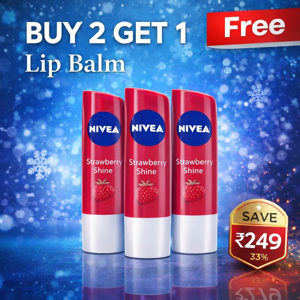 Strawberry Lip Balm (4.8gm per) | (Pack Of Three)