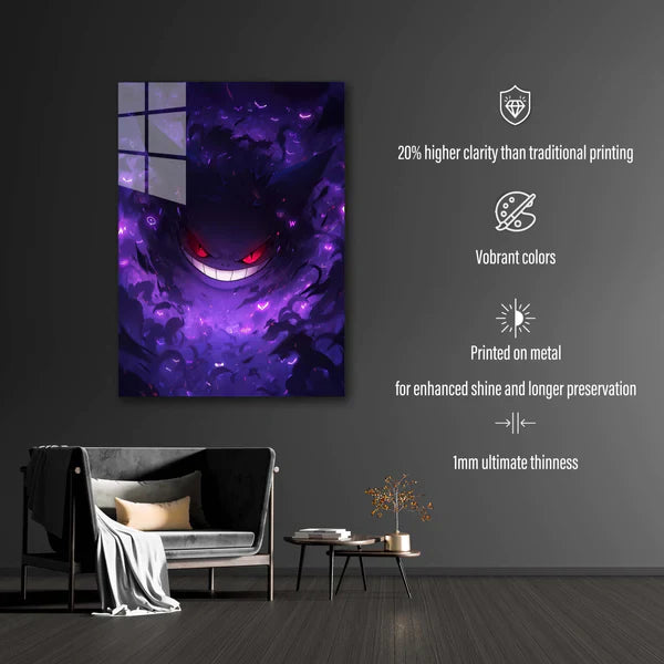 Gengar - Dream Eater! - HD Shining Metal Poster