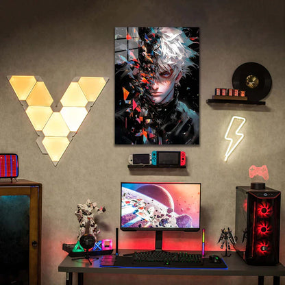 Gojo Satoru's Half Shadow - HD Shining Metal Poster