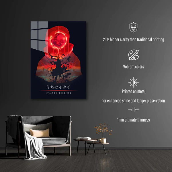 Itachi Bloody Illusion - HD Shining Metal Poster