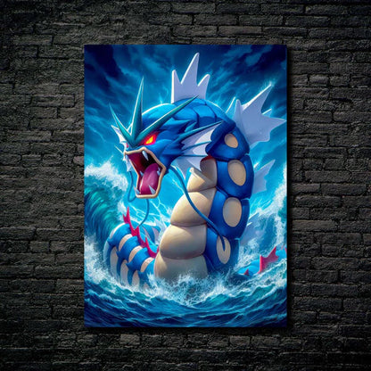 Pokemon gyarados- HD Shining Metal Poster
