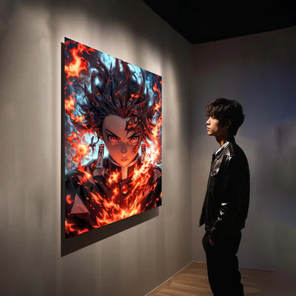 Tanjiro Kamado Fire Poster -Artwork