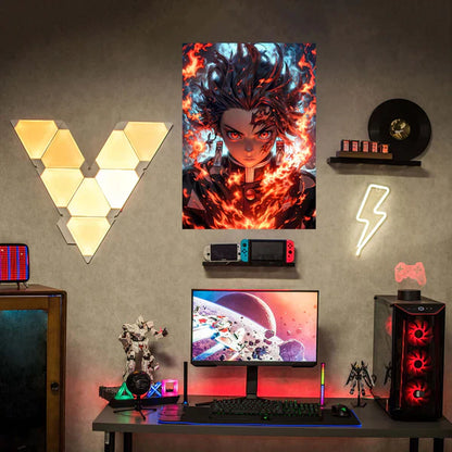 Tanjiro Kamado Fire Poster -Artwork