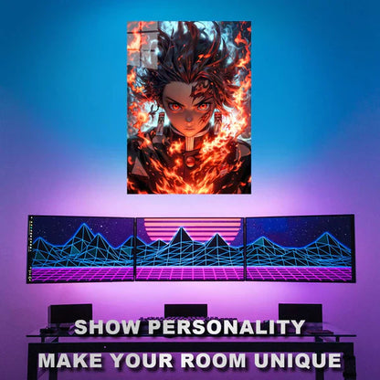 Tanjiro Kamado Fire Poster -Artwork