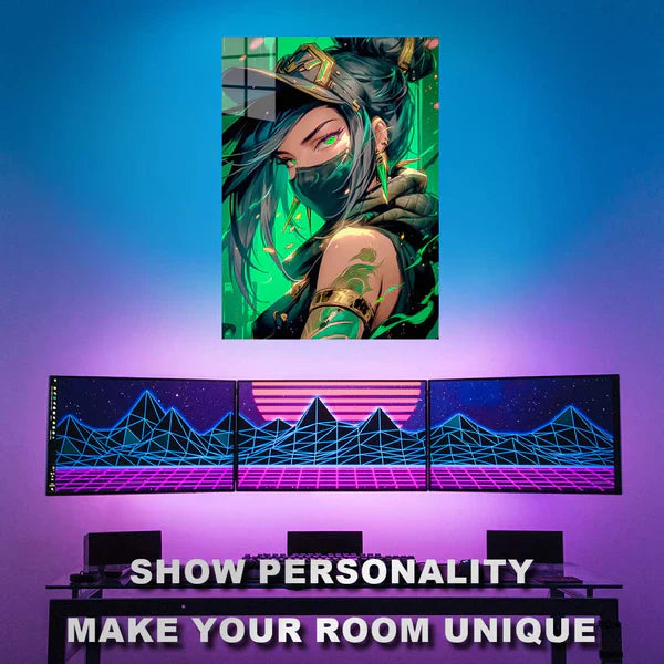 akali Lol-Artwork HD Shining Metal Poster