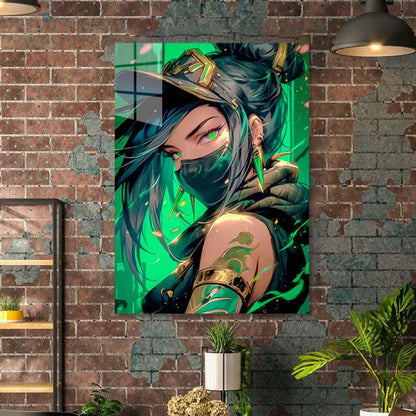akali Lol-Artwork HD Shining Metal Poster