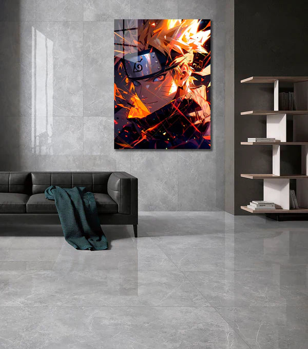 flame naruto- HD Shining Metal Poster